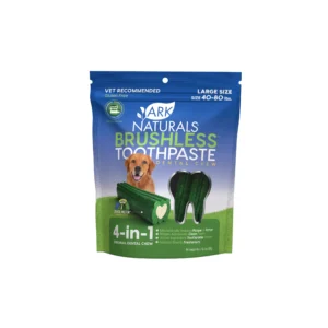 brushless toothpaste 4 in 1 large dog dental chews – 40+ lbs.